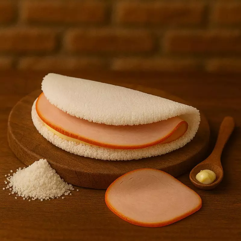 Tapioca com Peito de Peru