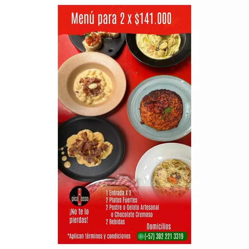 MENÚ COCINA X2 selección
