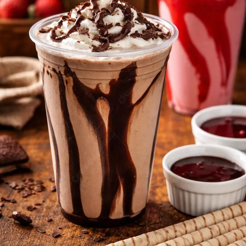 MILKSHAKE DE MORANGO