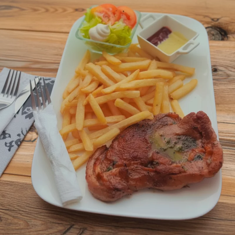 Chuleta en salsa BBQ o salsa Mirador
