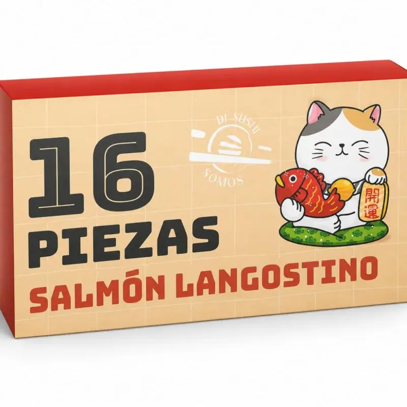 16 piezas Salmón - Langostinos
