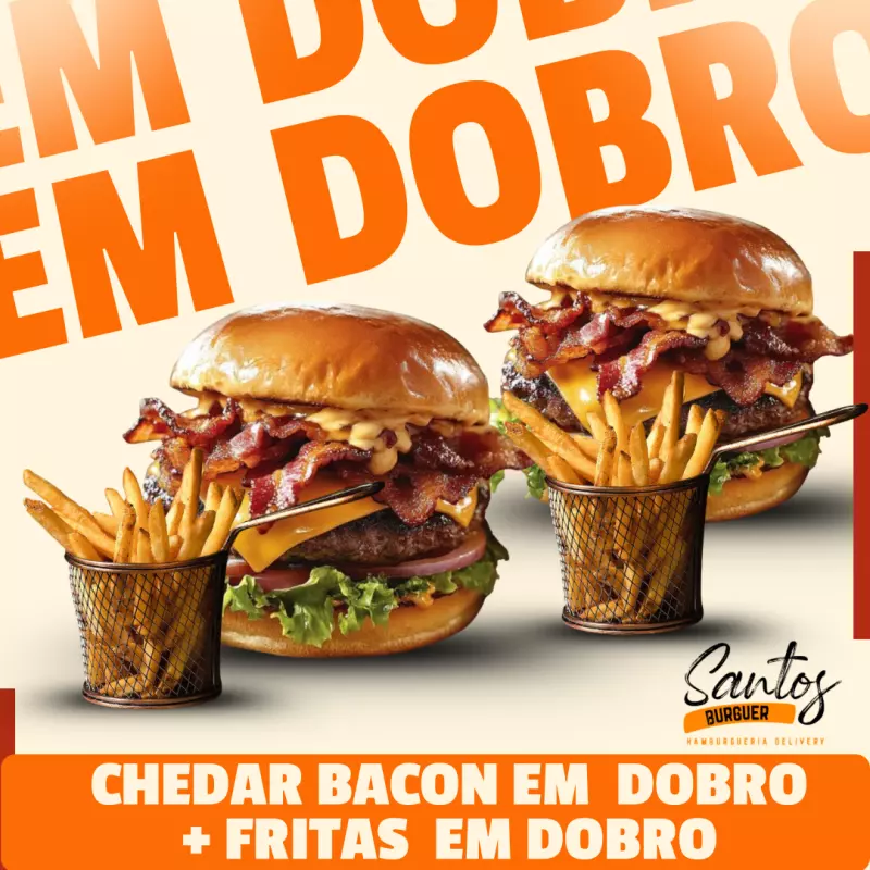 Cheddar Bacon em Dobro + Fritas