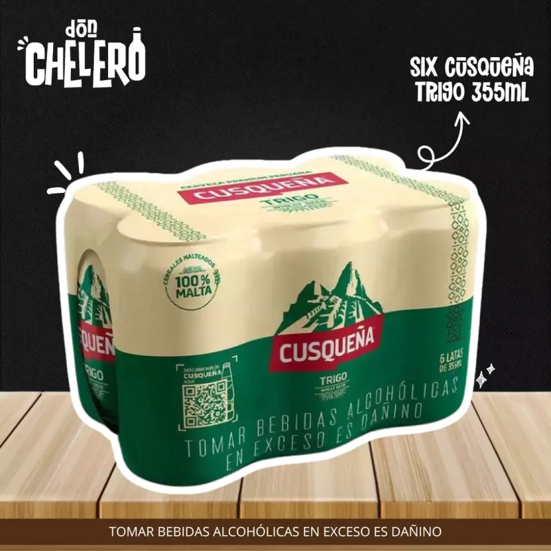SIX CUSQUEÑA TRIGO 355 ML. LATA