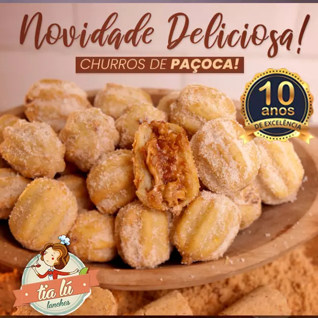 Mini Churros de Paçoquinha