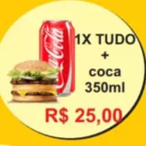 X-tudo + Coca Cola