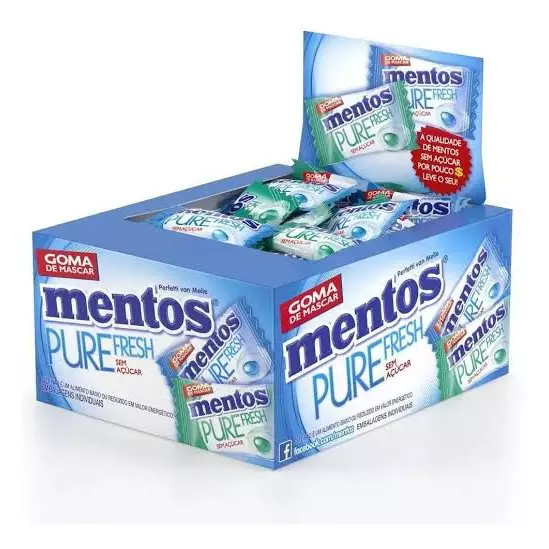 MENTOS S/AÇUCAR PURE FRESH 90G 60 UN