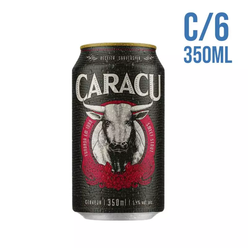 Cerveja preta CARACU 350ml C/6