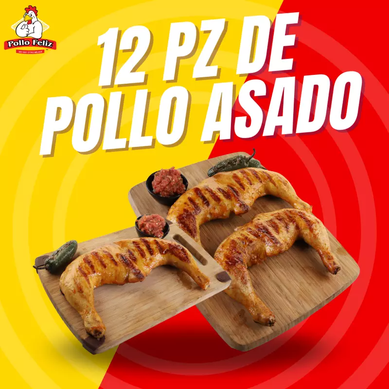 12 pz Pollo Asado al Carbón