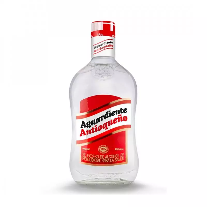 Aguardiente rojo botella