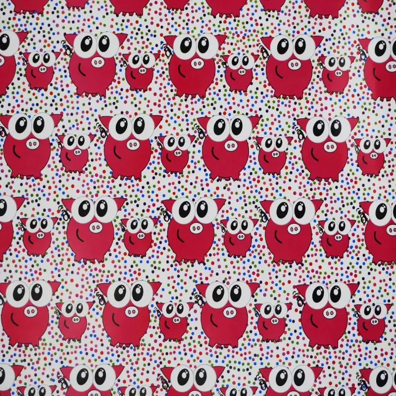 019 PAPEL DE REGALO COCHINITO ROSADO