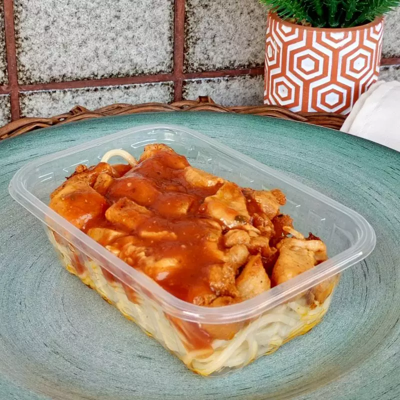 Mounjaro frango em cubo e macarrão