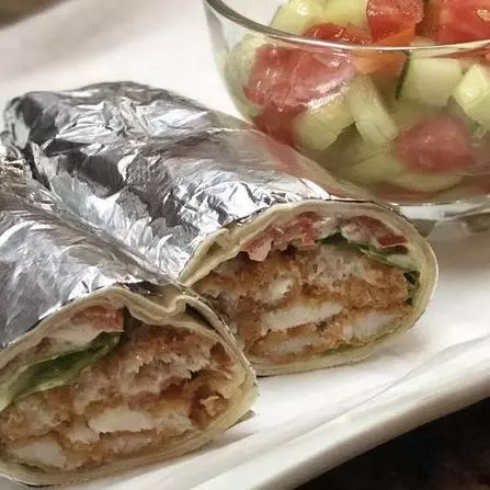 Breaded Sea Bass Wrap