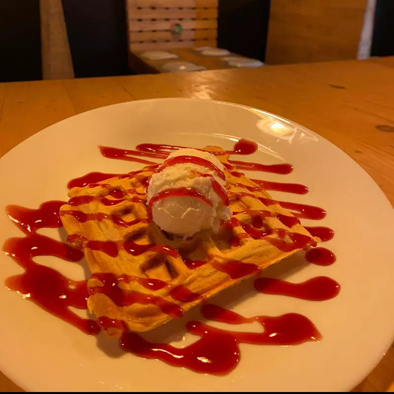 Waffle com Gelado