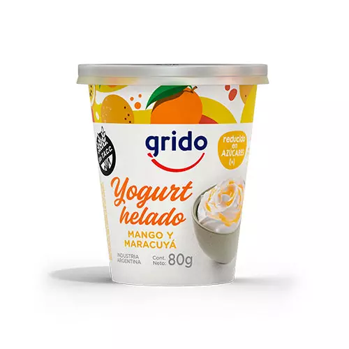YOGURT HELADO MANGO Y MARACUYA