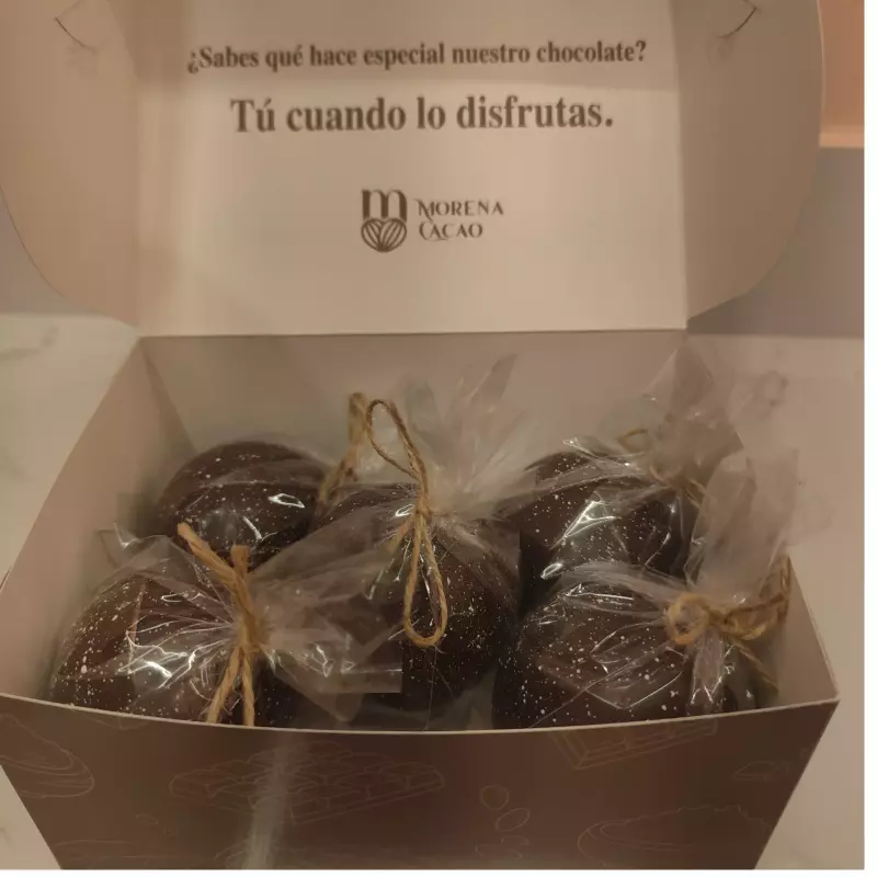 CAJA DE 5 ESFERAS DE CHOCOLATE (5 u)