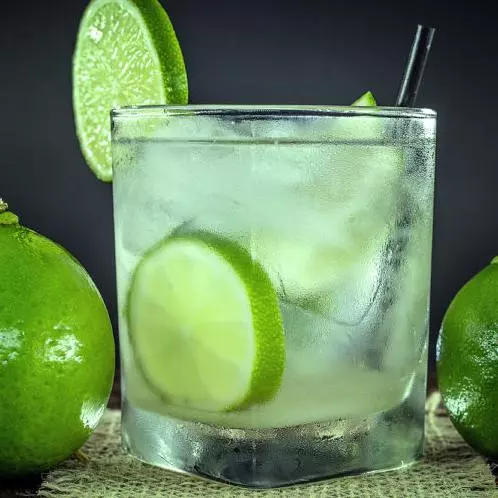 Caipirinha com Cachaça.