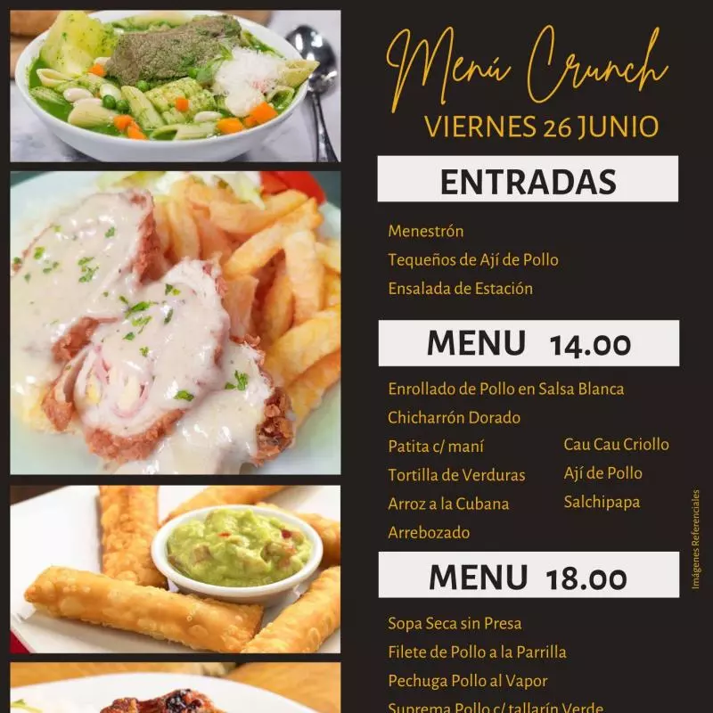 Menú 14.00 soles