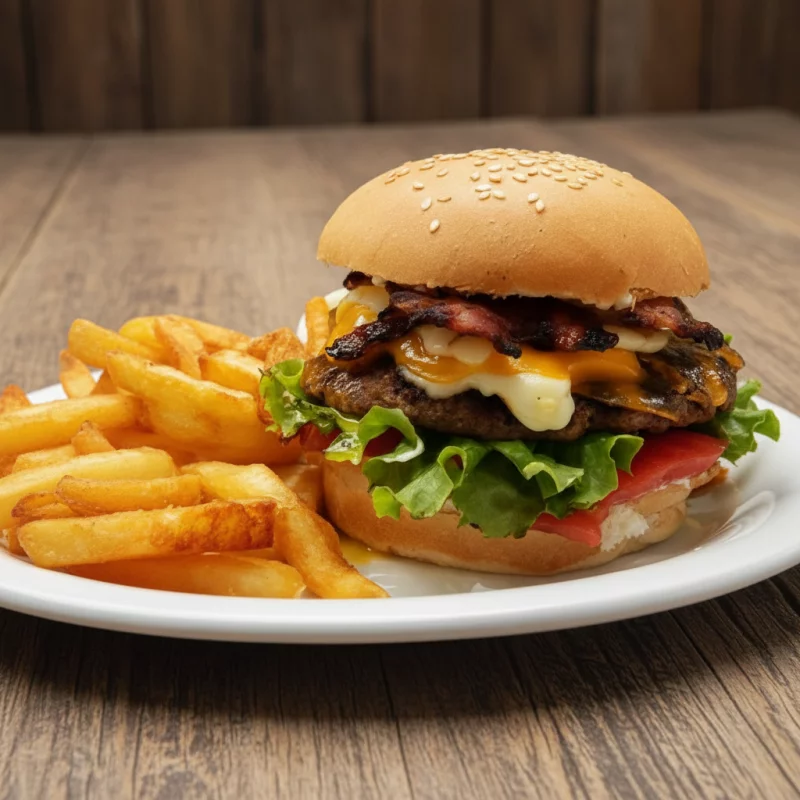 HAMBURGUESA DOBLE CLASICA