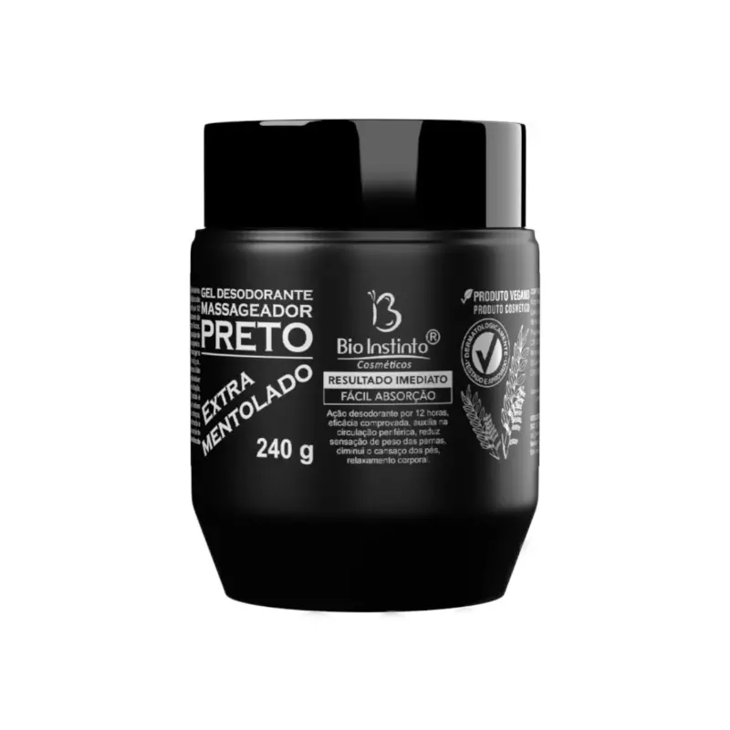 Gel Preto Extra Mentolado-240gr