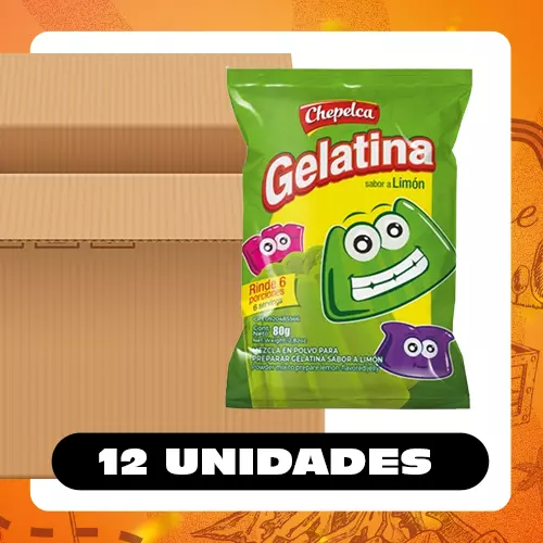 Display Chepelca Gelatina Limón 80g