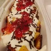 Plátano frito relleno