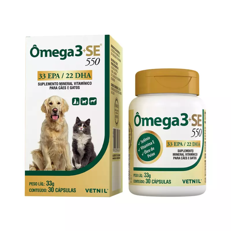 Vetnil Ômega 3 SE 550 Cães e Gatos