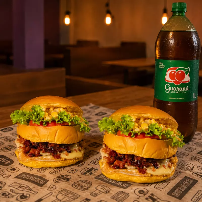 2 X - Bacon + Guaraná 1 litro