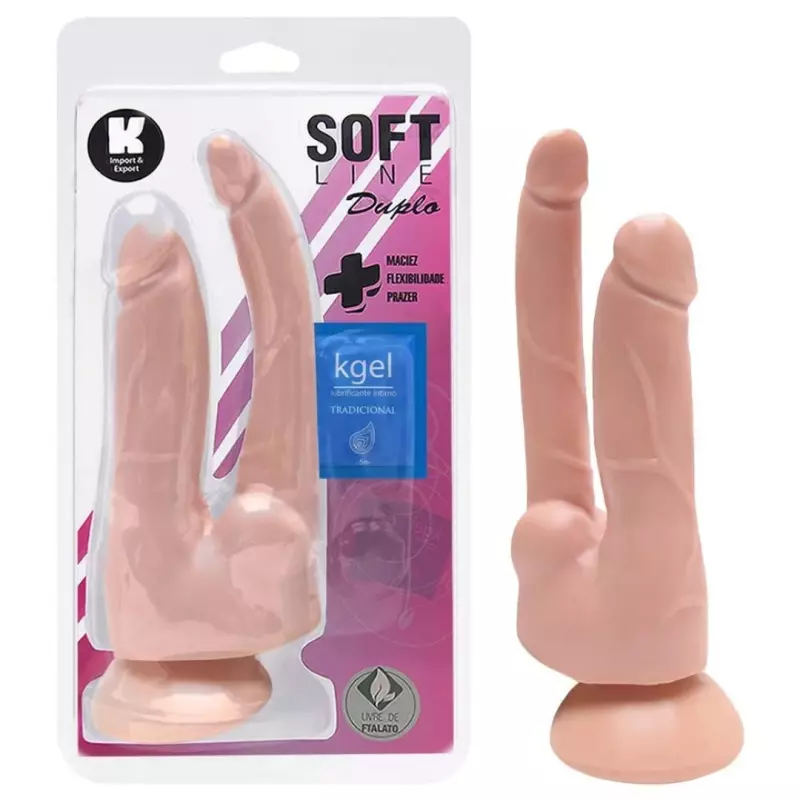 Pênis Duplo c/Ventosa KT248 Moem