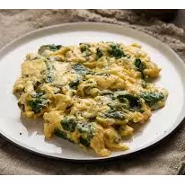 Huevos con espinaca papa y queso
