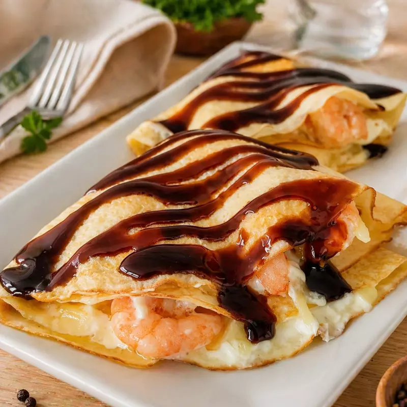 Crepe de camarão