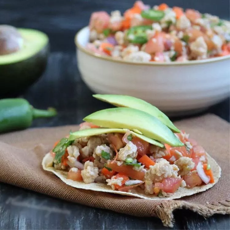 Tostadas de Ceviche de Soya