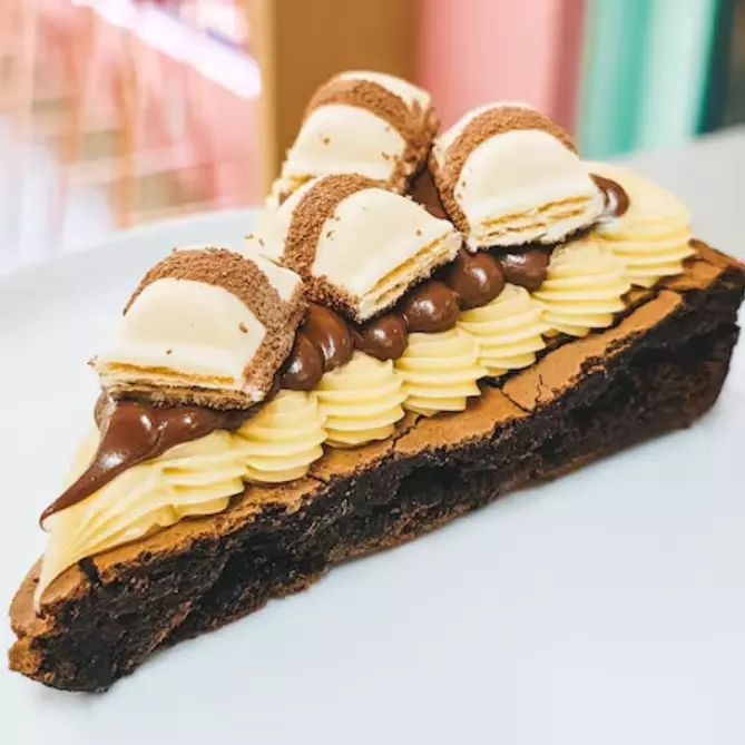 Pizza Brownie Kinder White e Nutella