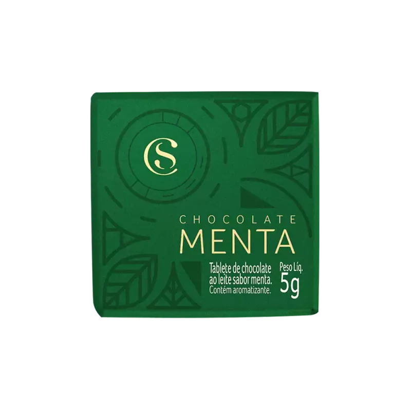 Tablete de Chocolate e Menta 5g