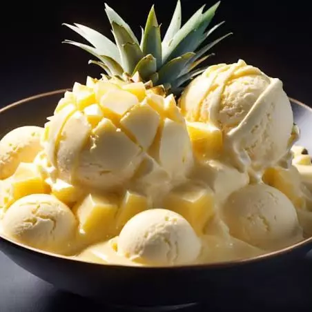 Sorvete de abacaxi com coco 🥥