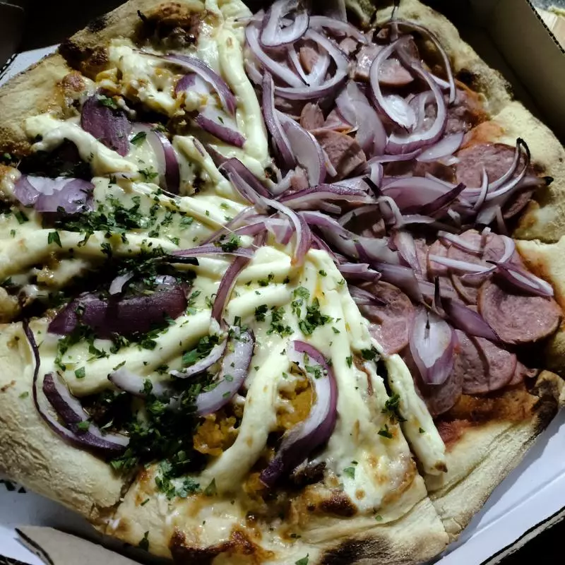 Pizza de dois sabores