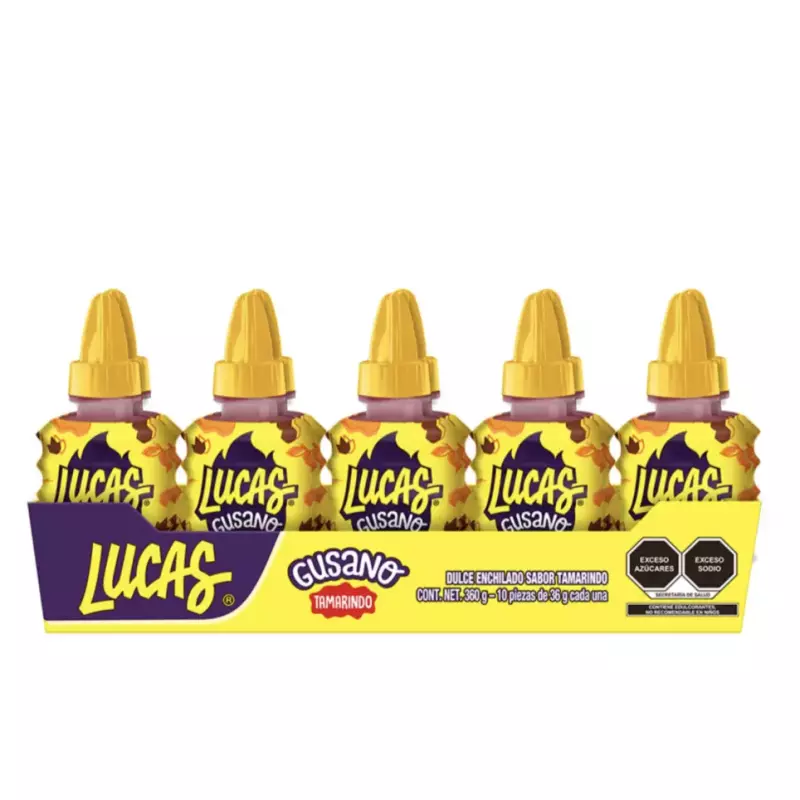 Lucas gusano tamarindo x 10 unidades