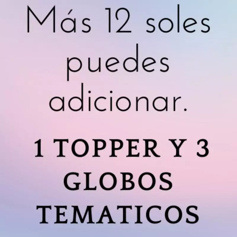 Topper y globos
