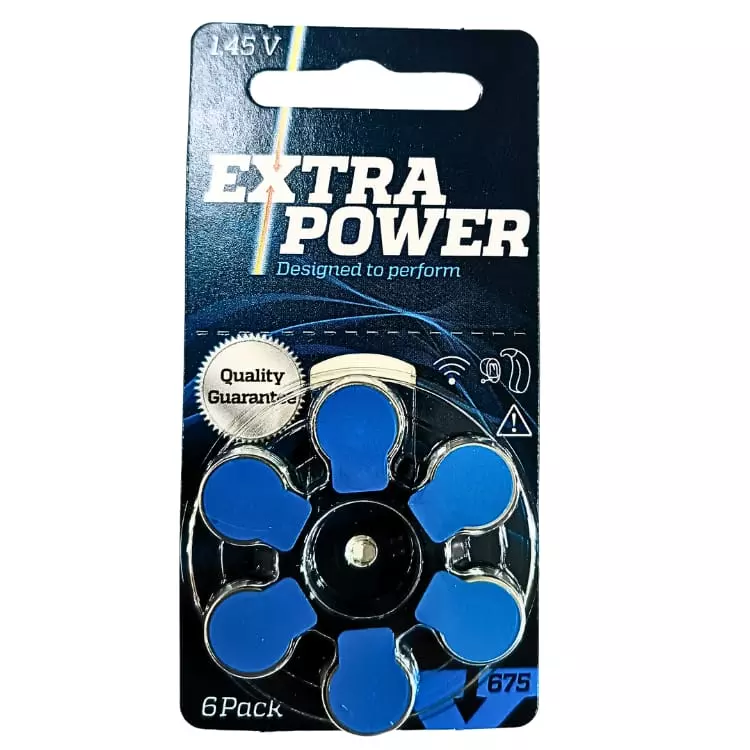 BATERIA P/APARELHO AUDITIVO 675 C/6