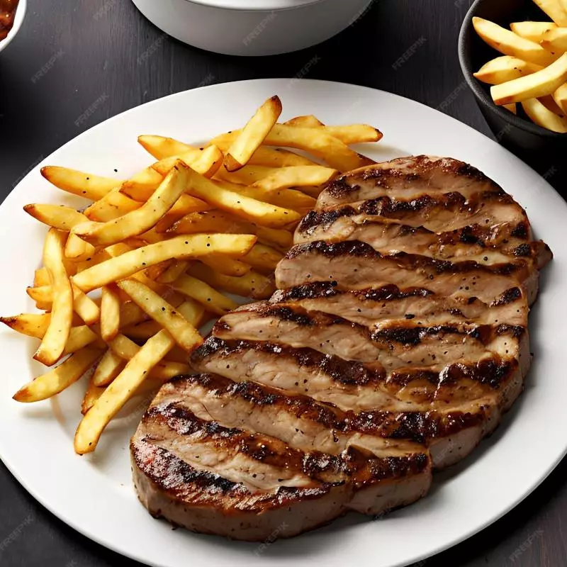 BISTEC CON PAPAS FRITAS