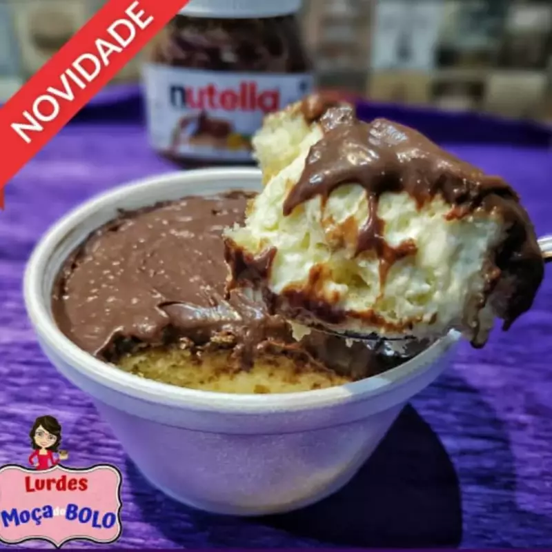 Bolo no pote Ninho com Nutella