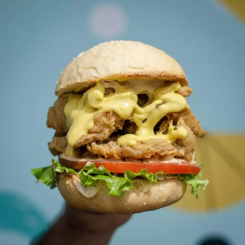 Oyster ChicK’n Chipotle Burger