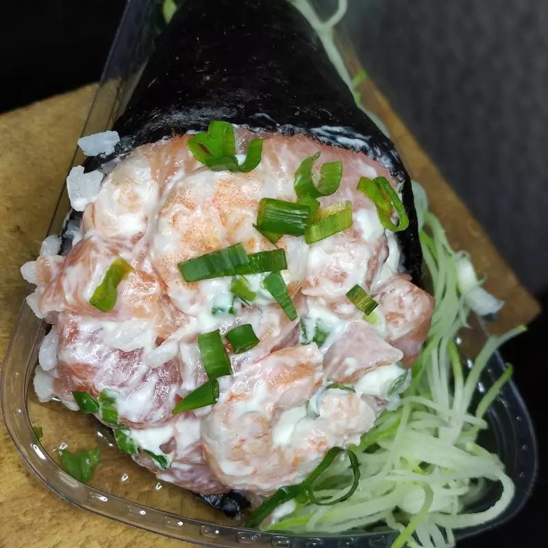 Temaki Salmão x Camarão