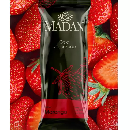 Gelo saborizado sabor Morango