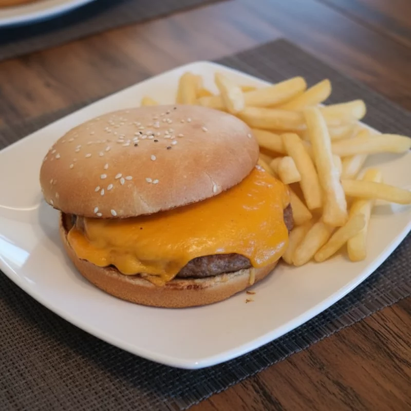 Hamburguesa con Cheddar