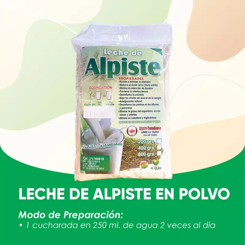 Leche de alpiste en polvo