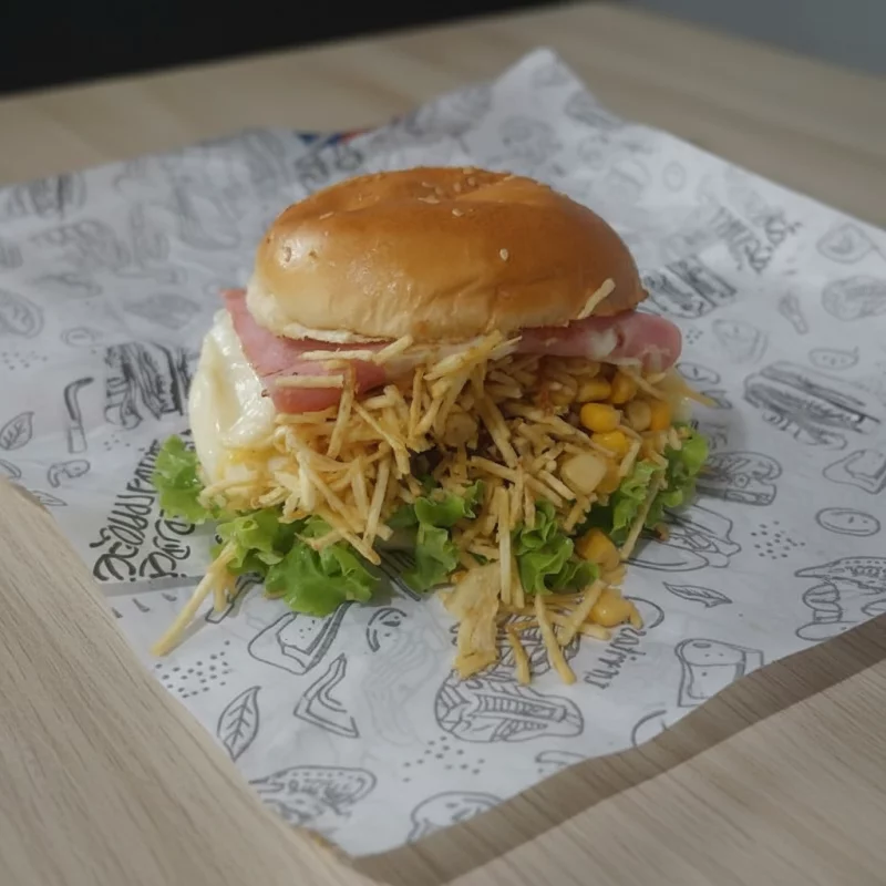 X-caçamba (pão de hambúrguer)