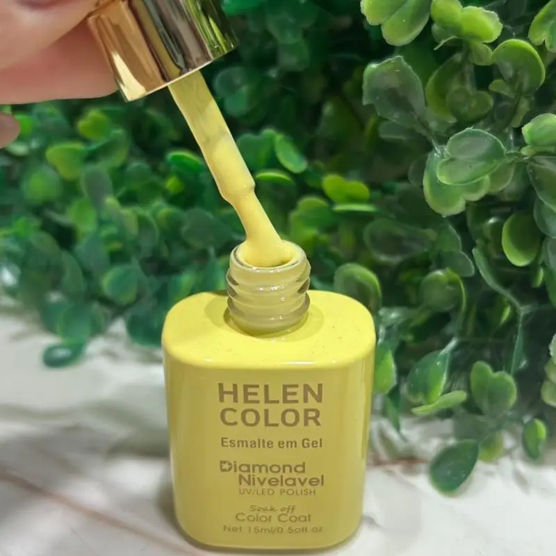 Esmalte Gel Amarelo Pastel Helen C.