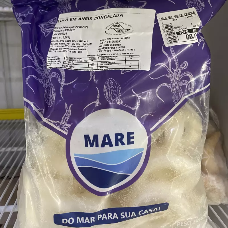 Lula em Anéis Congelada 1kg