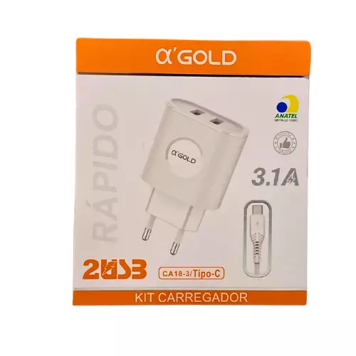 CARREGADOR GOLD TIPO-C CA18-3