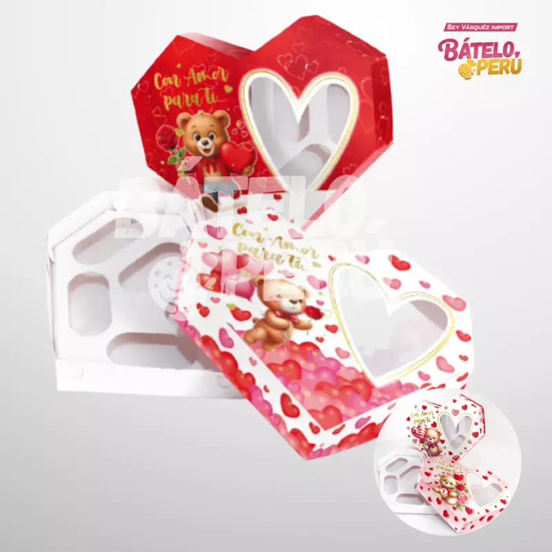CAJA CORAZON X6CHOC 3 PRTS